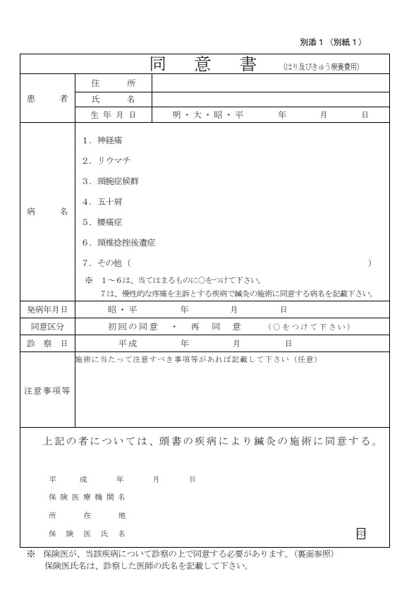 同意書